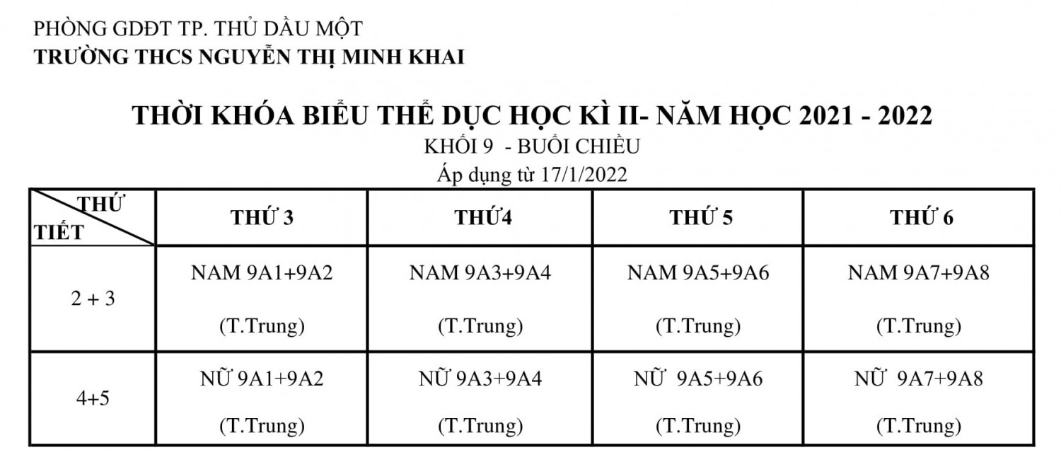 TKB TD K9 ÁP DỤNG TỪ 17 1 2022 1
