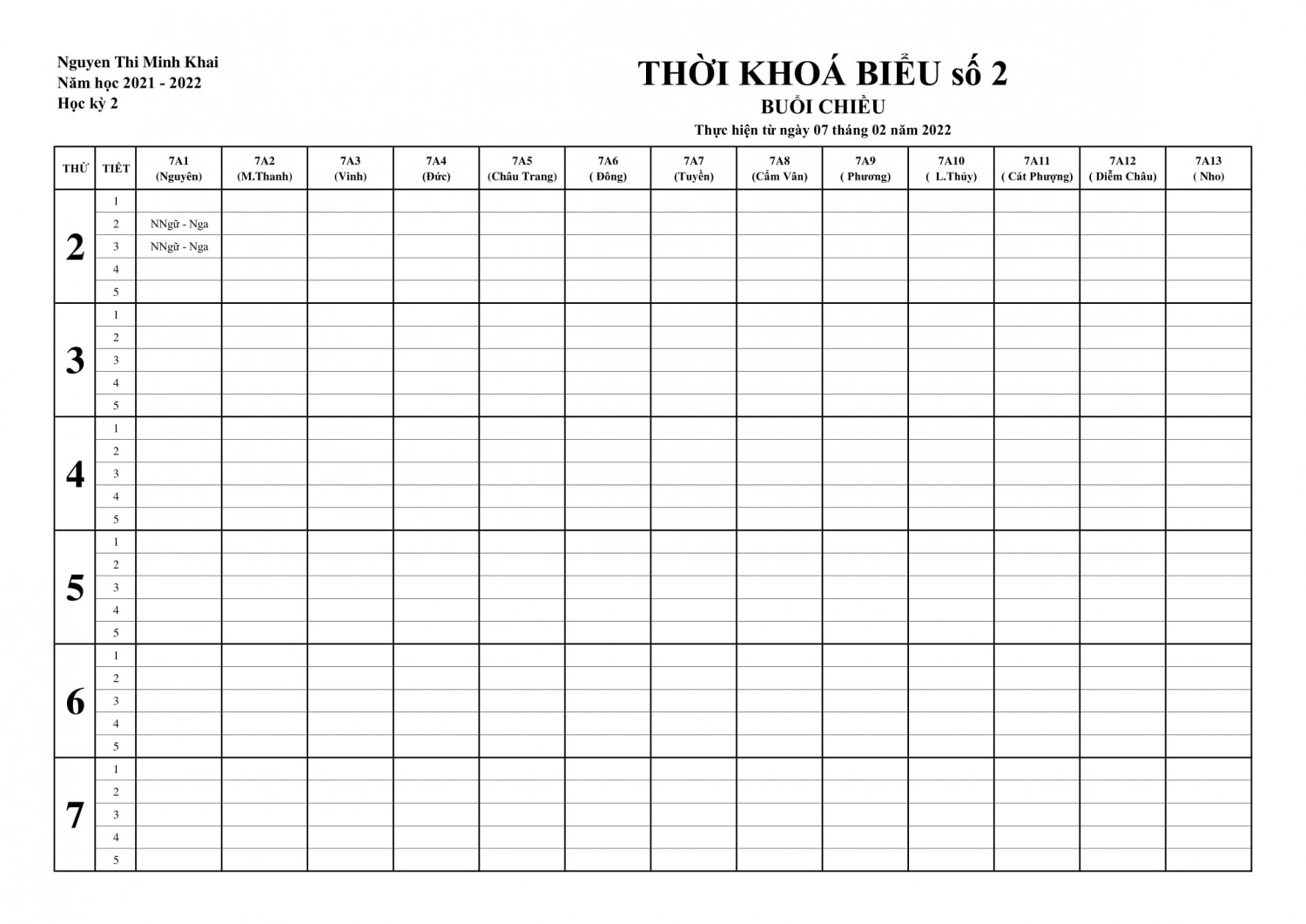 TKB K7 7 2 CHIỀU 1