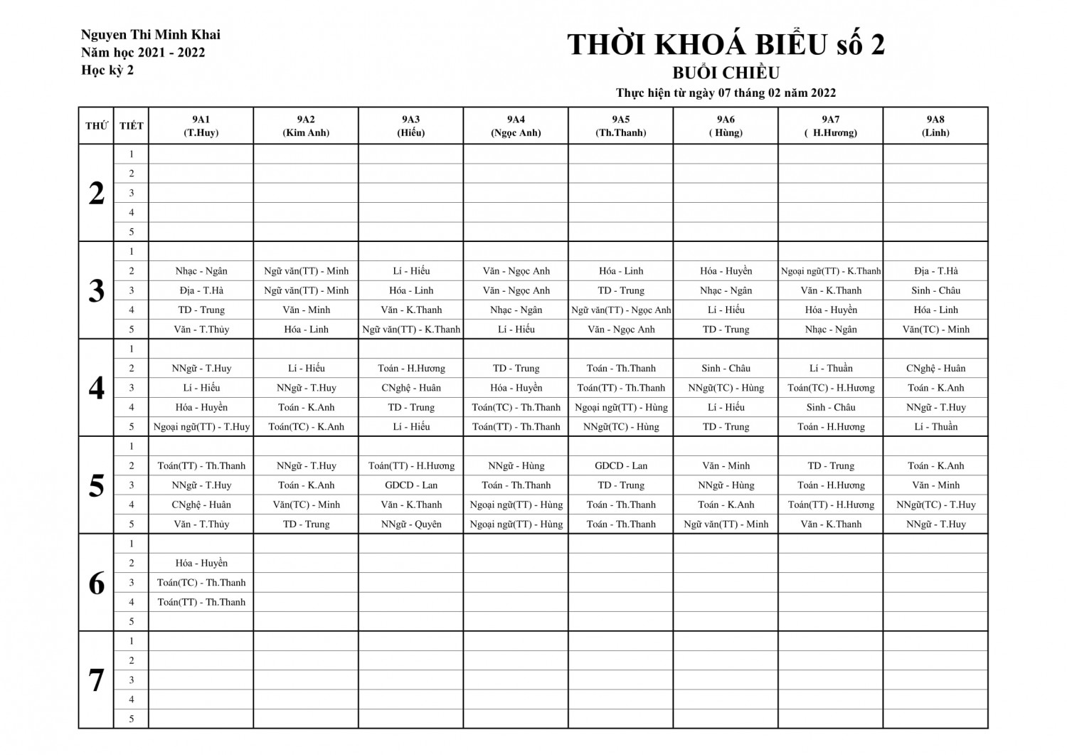 TKB K9 7 2 CHIỀU 1