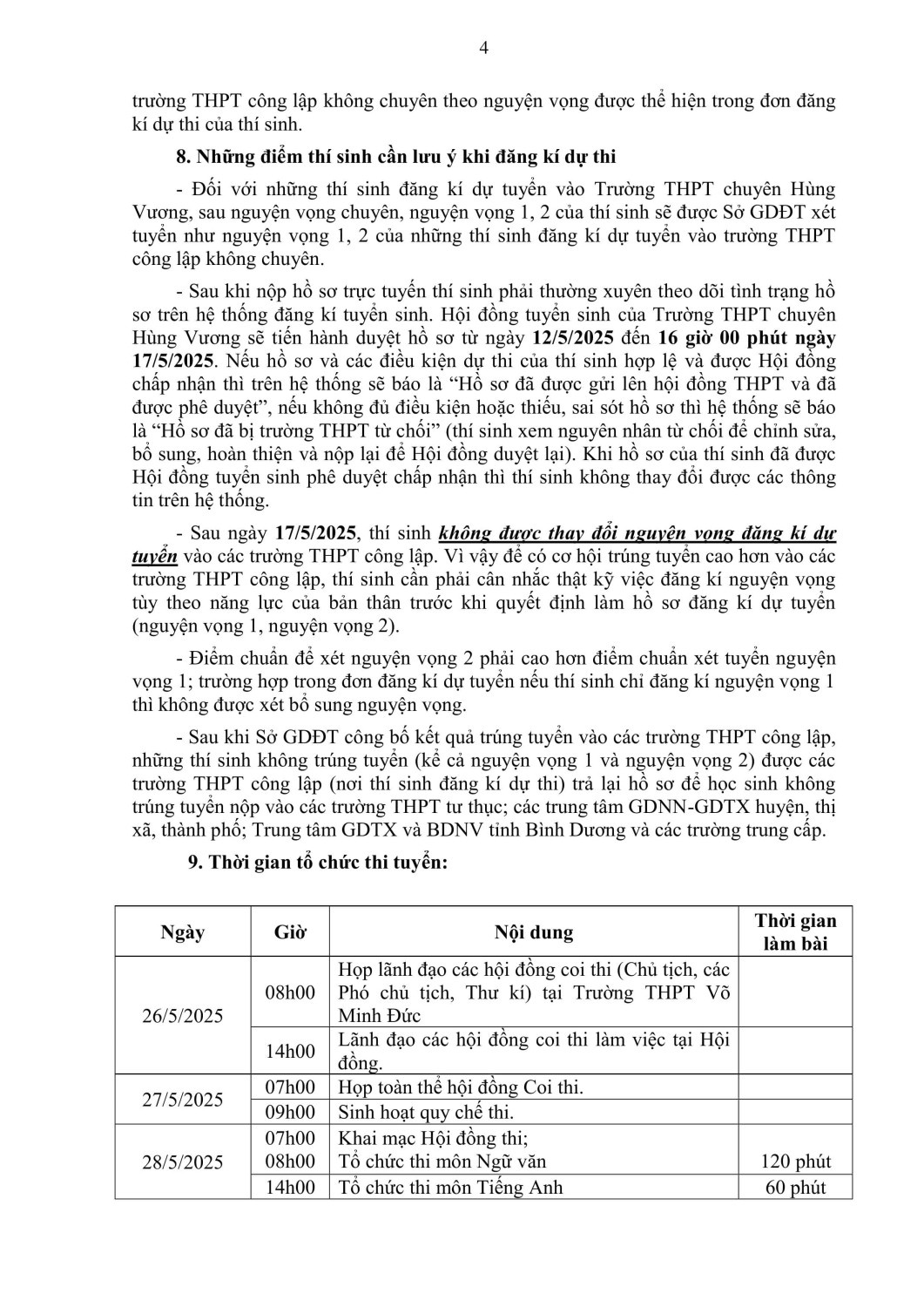 TB115CHV 12 3 25 TB tuyển sinh vào lớp 10 trường chuyên Hùng Vương signed hình ảnh 3 min