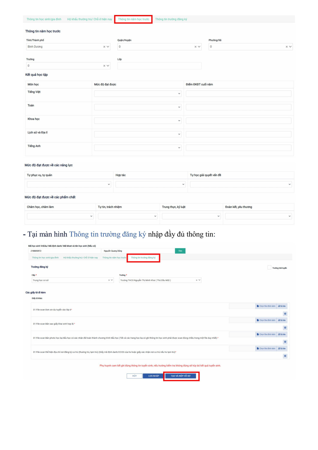 HUONG DAN NOP HO SO TRUC TUYEN LOP 6 h├¼nh ß║únh 4 min