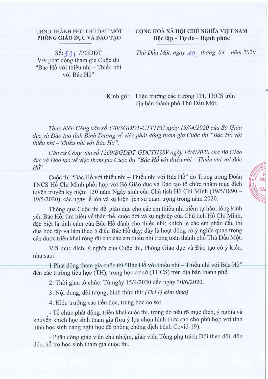 Phat dong Cuộc thi Bac Ho voi Thieu Nhi Thiêu nhi voi Bac Ho 1