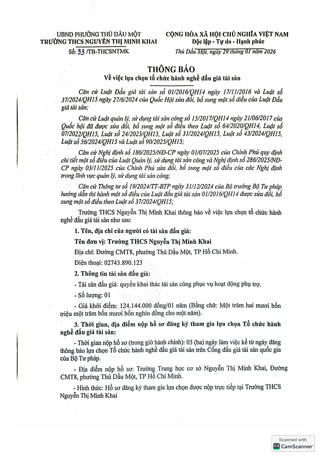 33 TB đấu giá tài sản hình ảnh 0