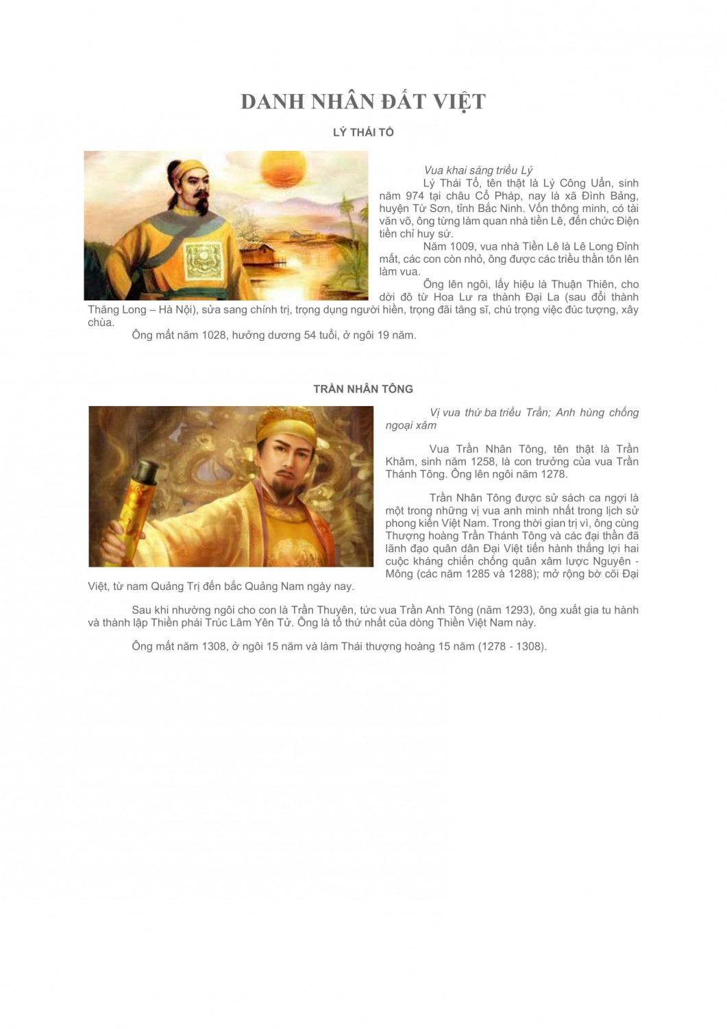 DANH NHÂN NƯỚC VIỆT 01